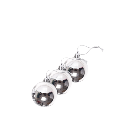 NATAL BOLA LISA 6CM NTB1004 PTA C/3